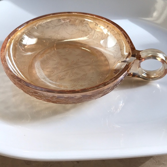 Vintage Jeanette Floragold depression glass bowl - Picture 3 of 6